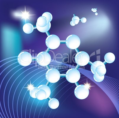 Molecule,  molecular structure, science abstract background