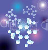 Molecule,  molecular structure with flate, science abstract background