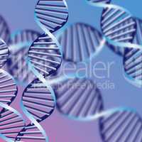 DNA helix, biochemical abstract background with defocused strands