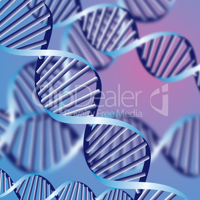 DNA helix, biochemical abstract background with defocused strands