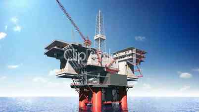 Construction of the oil platform