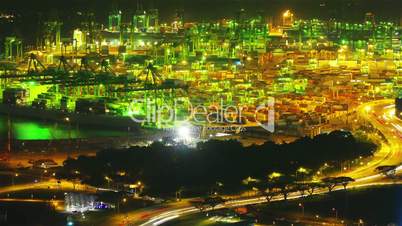 Port of Singapore at night
