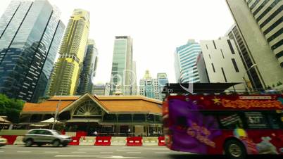 Singapore street. Timelapse in motion
