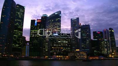 Singapore at night, timelapse