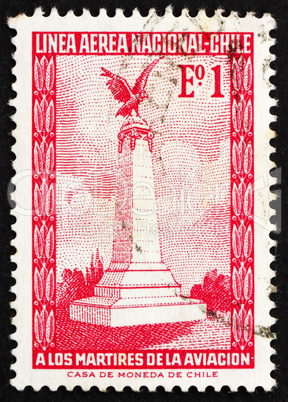 Postage stamp Chile 1965 Aviators? Monument, Santiago de Chile