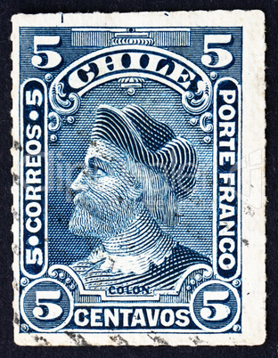 Postage stamp Chile 1901 Christopher Columbus, Explorer