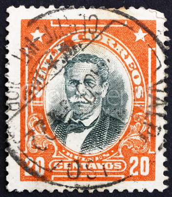 Postage stamp Chile 1911 Manuel Bulnes Prieto, President of Chil