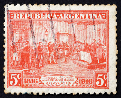 Postage stamp Argentina 1916 Declaration of Independence, Argent