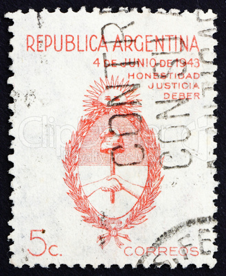 Postage stamp Argentina 1943 Arms of Argentina