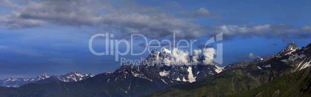 Panorama of summer mountains