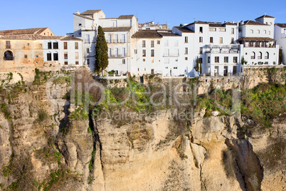 Houses on a Cliff in Ronda Town
