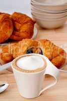 fresh croissant french brioche and coffee