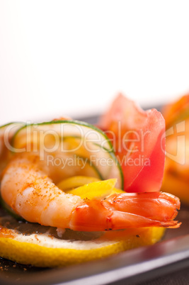 colorful  prawn shrimps appetizer snack