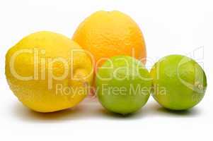 Lime, lemon and orange