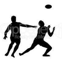 Sport Silhouette - Rugby Football Awaiting High Ball
