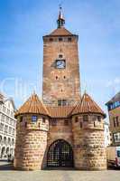 clock tower Nuremberg Bavaria Germany
