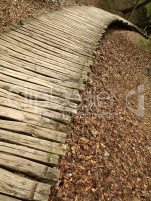 Wooden path in Plitvice National Park
