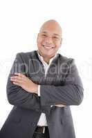 Portrait of a business man isolated on white background. Studio