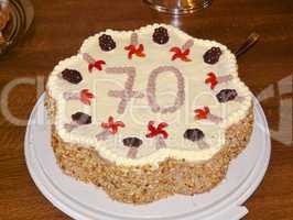 Torte zum 70. Geburtstag