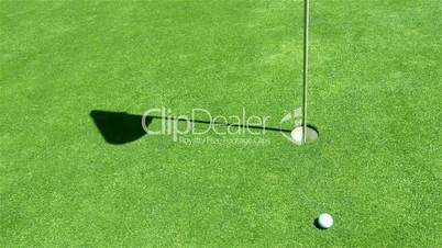 Golf - unconventional shot - billiard style
