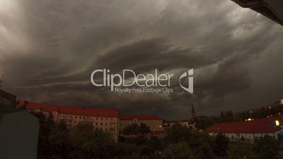 storm clouds over a city timelapse