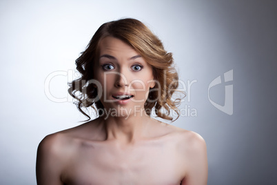 Beauty young woman studio portrait