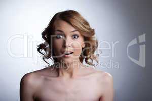 Beauty young woman studio portrait