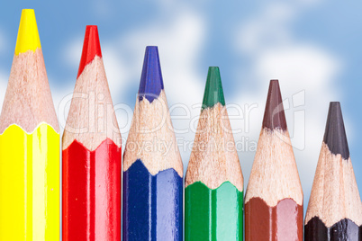 Colored pencils for school