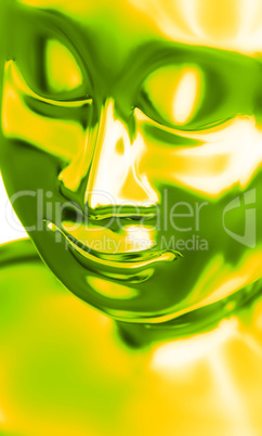 green yellow buddha