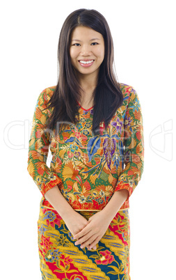 Asian woman in batik