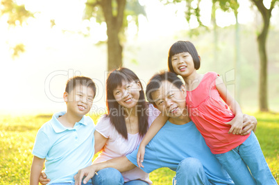 Asian Family Outdoor Lifestyle