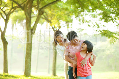 Grandmother, mother and grandchild