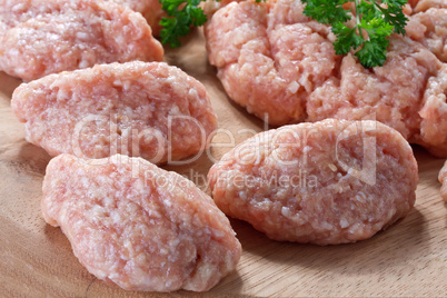 raw minced meat ready for cooking