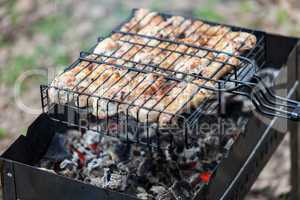 Meat kebab food grilled on barbecue