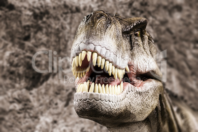 Tyrannosaurus showing his toothy mouth