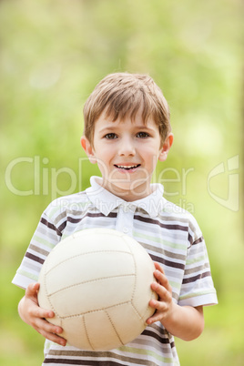 Child with soccer ball