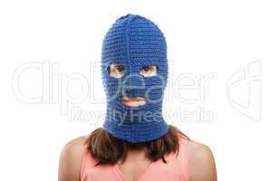 Woman in balaclava