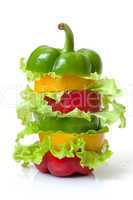 Mixed Bell Pepper with Lettuce