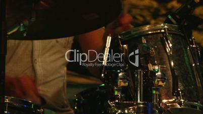 Drums, colorful light, 3 clips