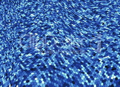 abstract background blue hexagons wave