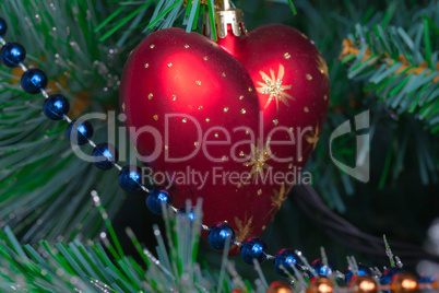 Christmas Tree Decorated with Bright Toys