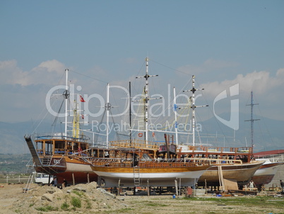 Werft bei Manavgat, Türkei
