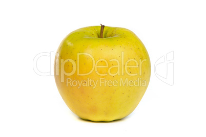 A shiny green apple isolated on white