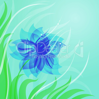 EPS10 azure flower background