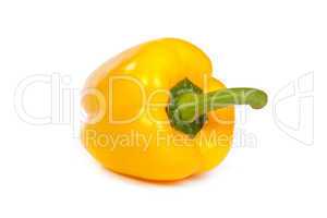 A yellow bell sweet pepper isolated on white