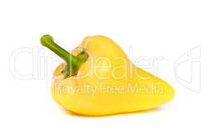 A yellow bell pepper isolated on white