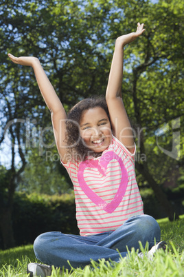 Portrait of Young Mixed Race African American Girl