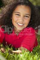 Beautiful Mixed Race African American Girl Smiling