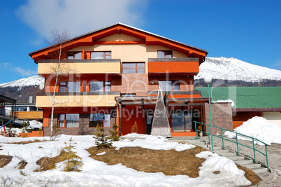 Modern luxury hotel at ski resort, High Tatras, Slovakia