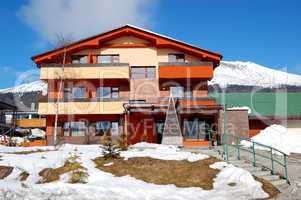 Modern luxury hotel at ski resort, High Tatras, Slovakia